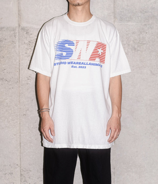 STUDIO WEAREALLANIMALS "Fast Logo S/S T - SHIRT" WHITE - WEAREALLANIMALS