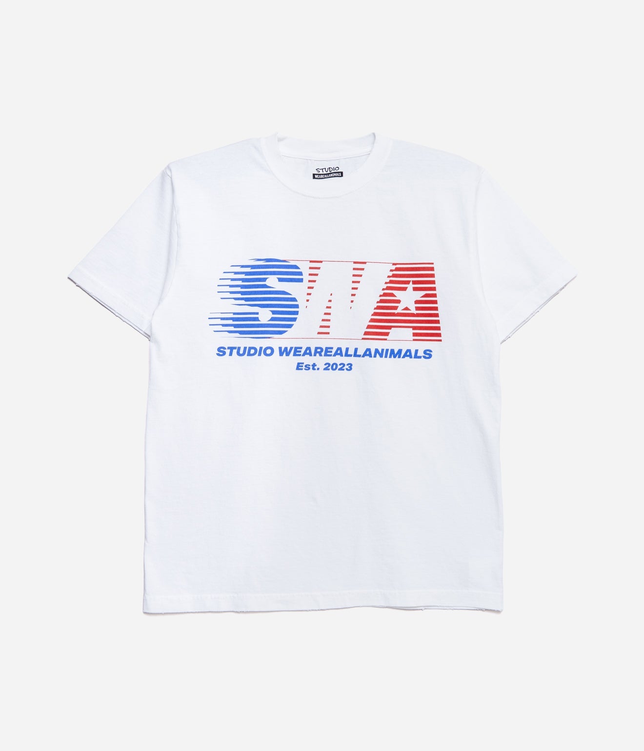 STUDIO WEAREALLANIMALS "Fast Logo S/S T - SHIRT" WHITE - WEAREALLANIMALS