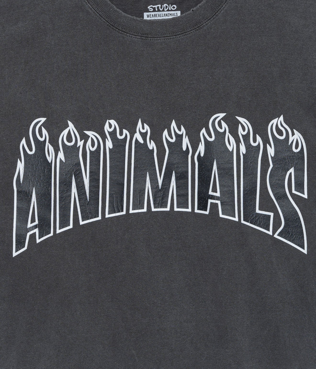 STUDIO WEAREALLANIMALS "Flame L/S T - SHIRT" BLACK - WEAREALLANIMALS