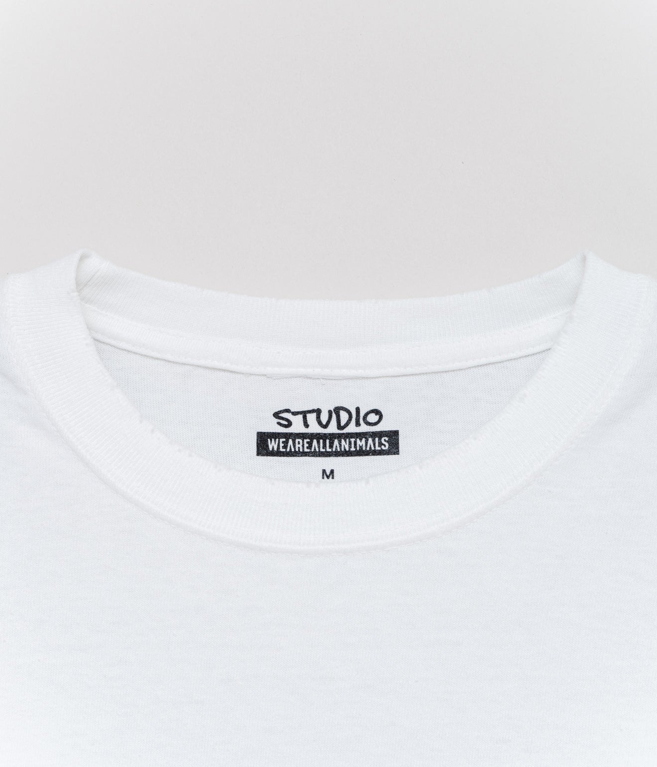 STUDIO WEAREALLANIMALS "Flame L/S T - SHIRT" WHITE - WEAREALLANIMALS