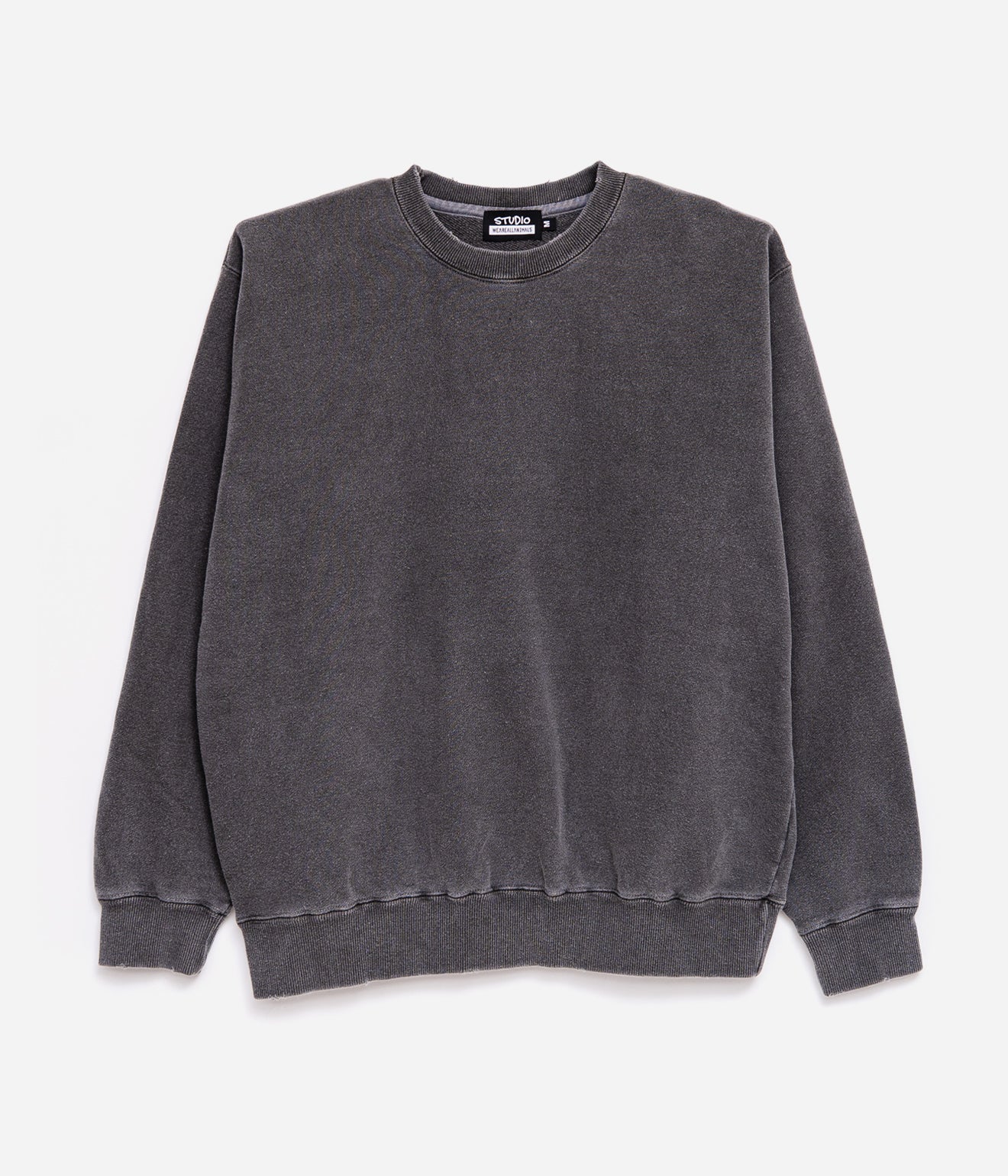 STUDIO WEAREALLANIMALS "LIFE" SWEATSHIRT BLACK/BLACK - WEAREALLANIMALS