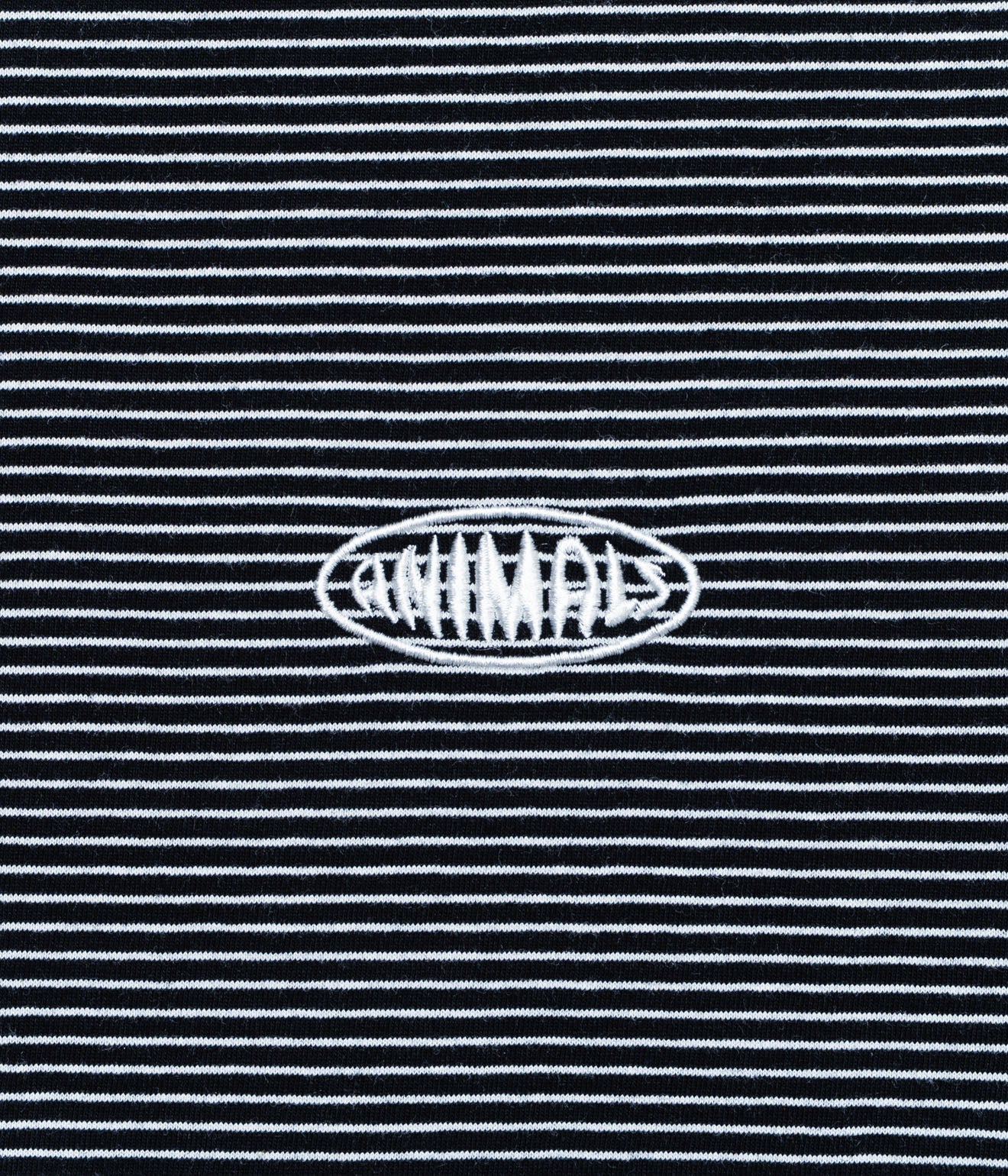 STUDIO WEAREALLANIMALS "Oval Logo STRIPE T - SHIRT " BLACK/WHITE - WEAREALLANIMALS