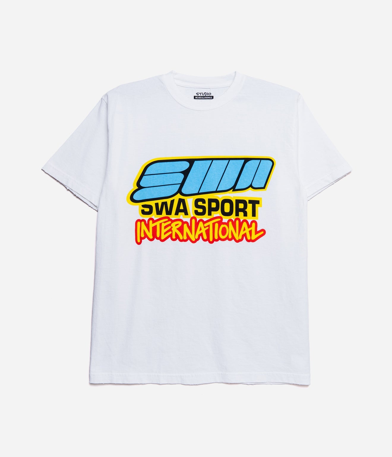 STUDIO WEAREALLANIMALS "SWA Sport S/S T - SHIRT" WHITE - WEAREALLANIMALS