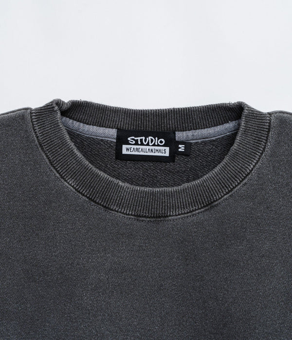 STUDIO WEAREALLANIMALS "Think" SWEATSHIRT BLACK - WEAREALLANIMALS