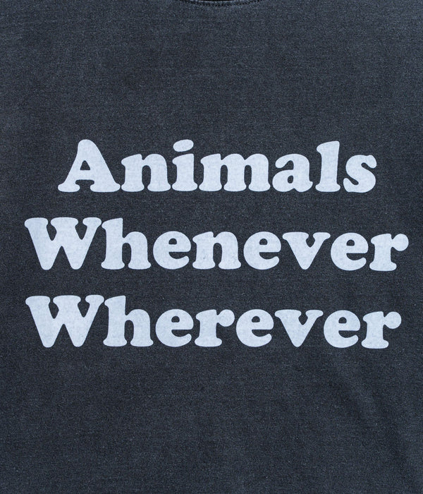 STUDIO WEAREALLANIMALS "Whatever Whenever T - SHIRT" BLACK - WEAREALLANIMALS