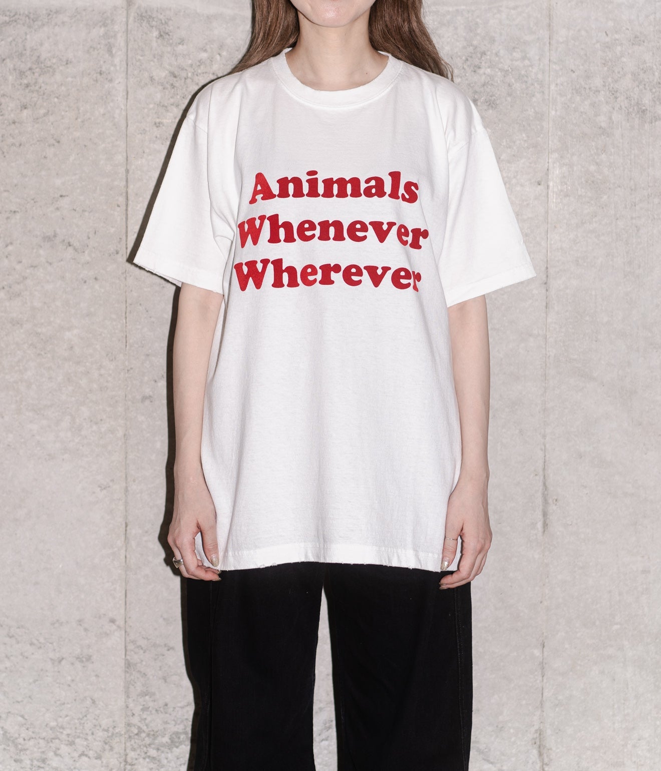 STUDIO WEAREALLANIMALS "Whatever Whenever T - SHIRT" WHITE - WEAREALLANIMALS