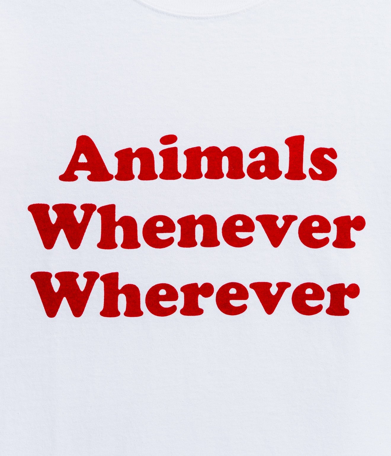 STUDIO WEAREALLANIMALS "Whatever Whenever T - SHIRT" WHITE - WEAREALLANIMALS