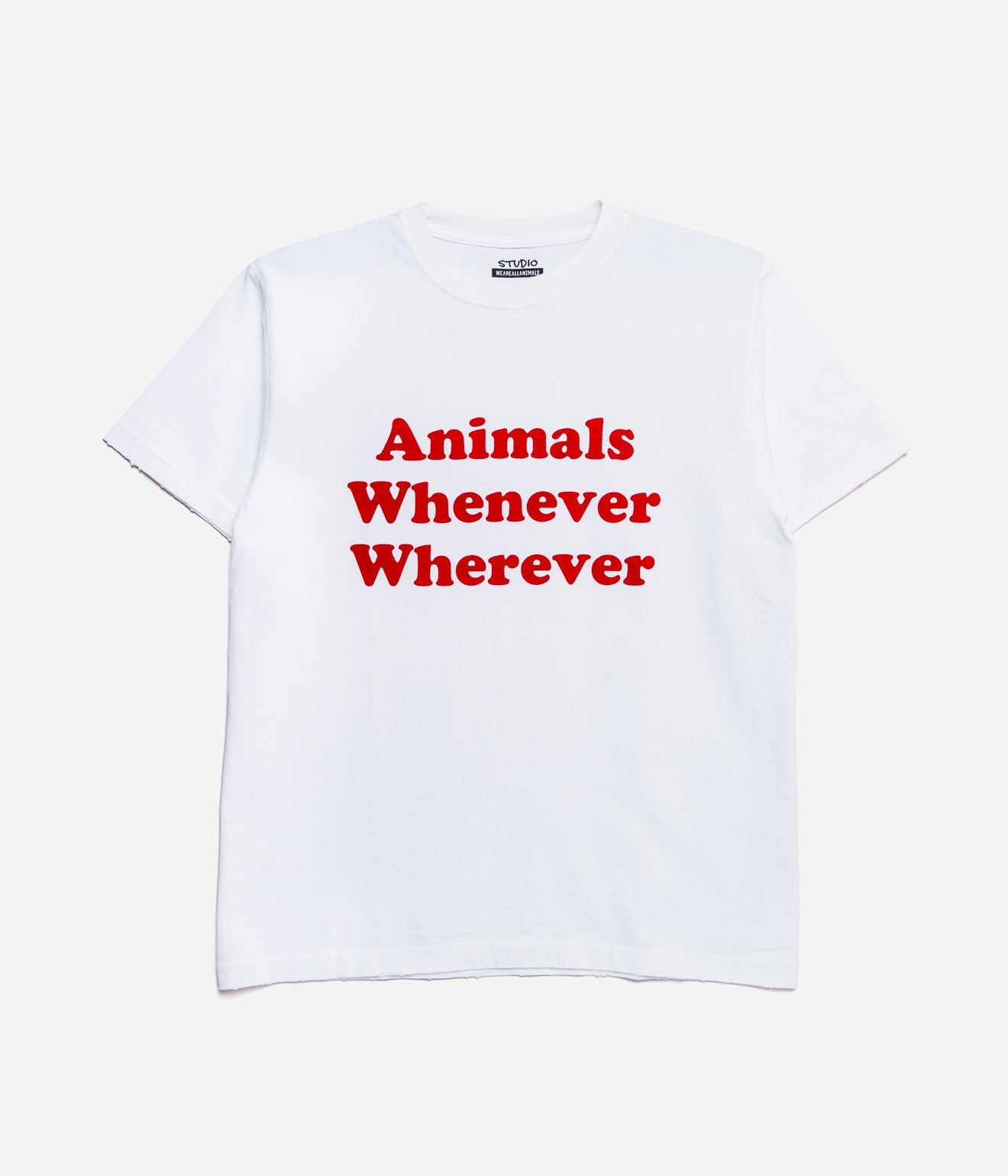 STUDIO WEAREALLANIMALS "Whatever Whenever T - SHIRT" WHITE - WEAREALLANIMALS