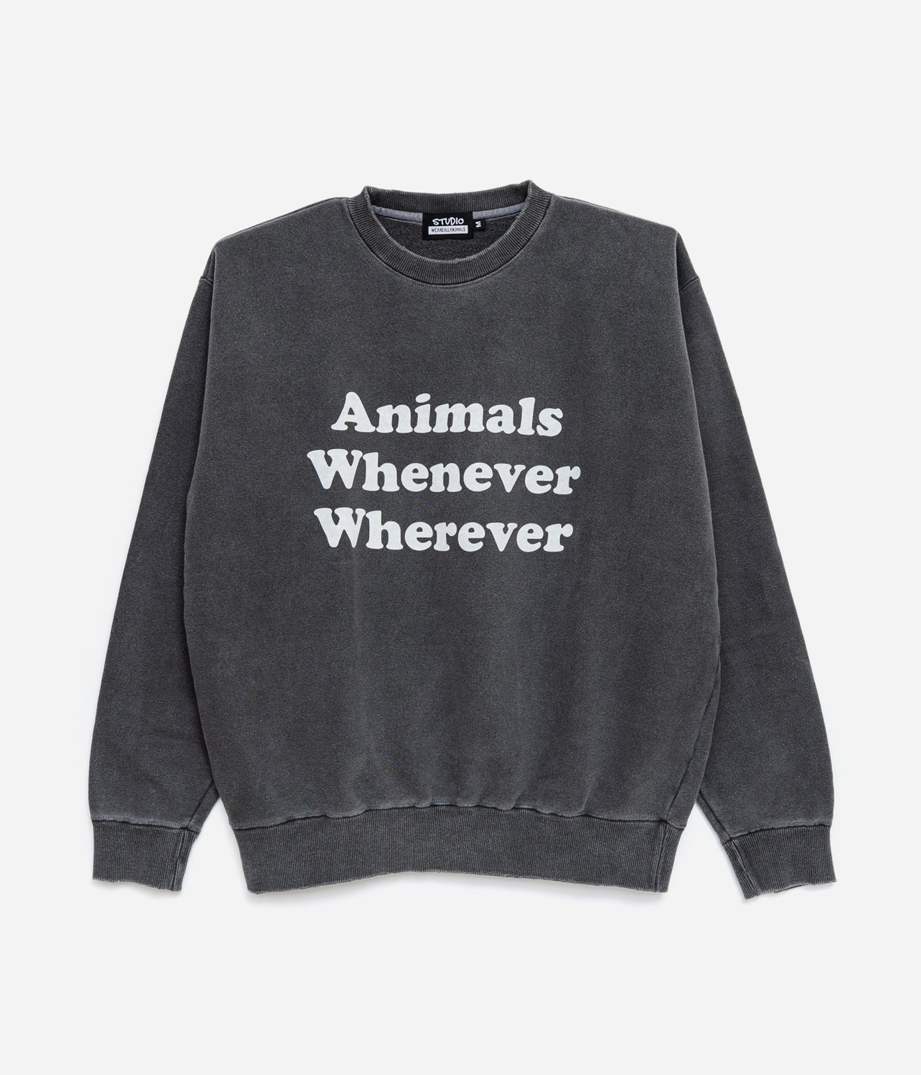 STUDIO WEAREALLANIMALS "Whenever Wherever" SWEATSHIRT BLACK - WEAREALLANIMALS