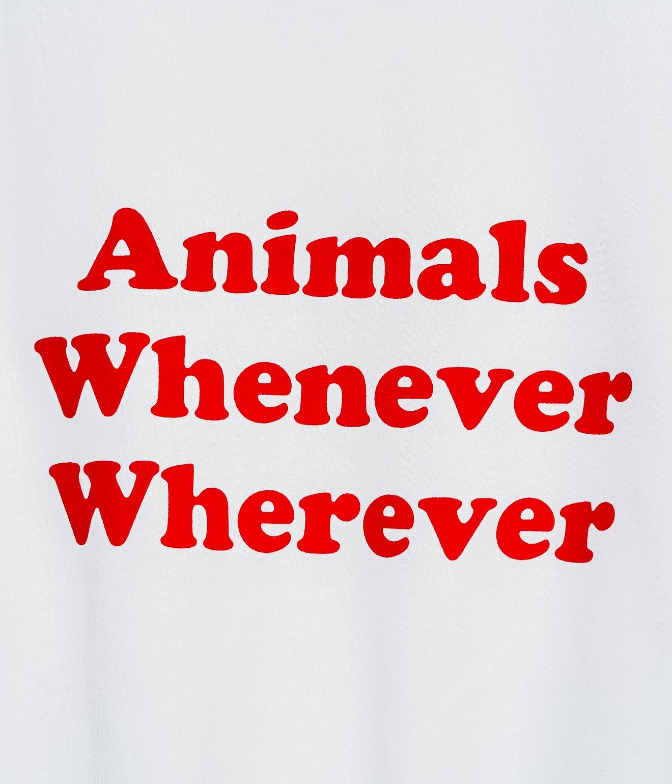 STUDIO WEAREALLANIMALS "Whenever Wherever" SWEATSHIRT WHITE - WEAREALLANIMALS