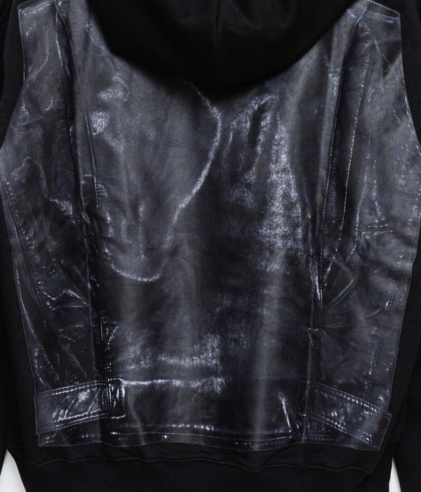 THE SALVAGES "MOTO REAL LIES OS HOODIE" BLACK - WEAREALLANIMALS