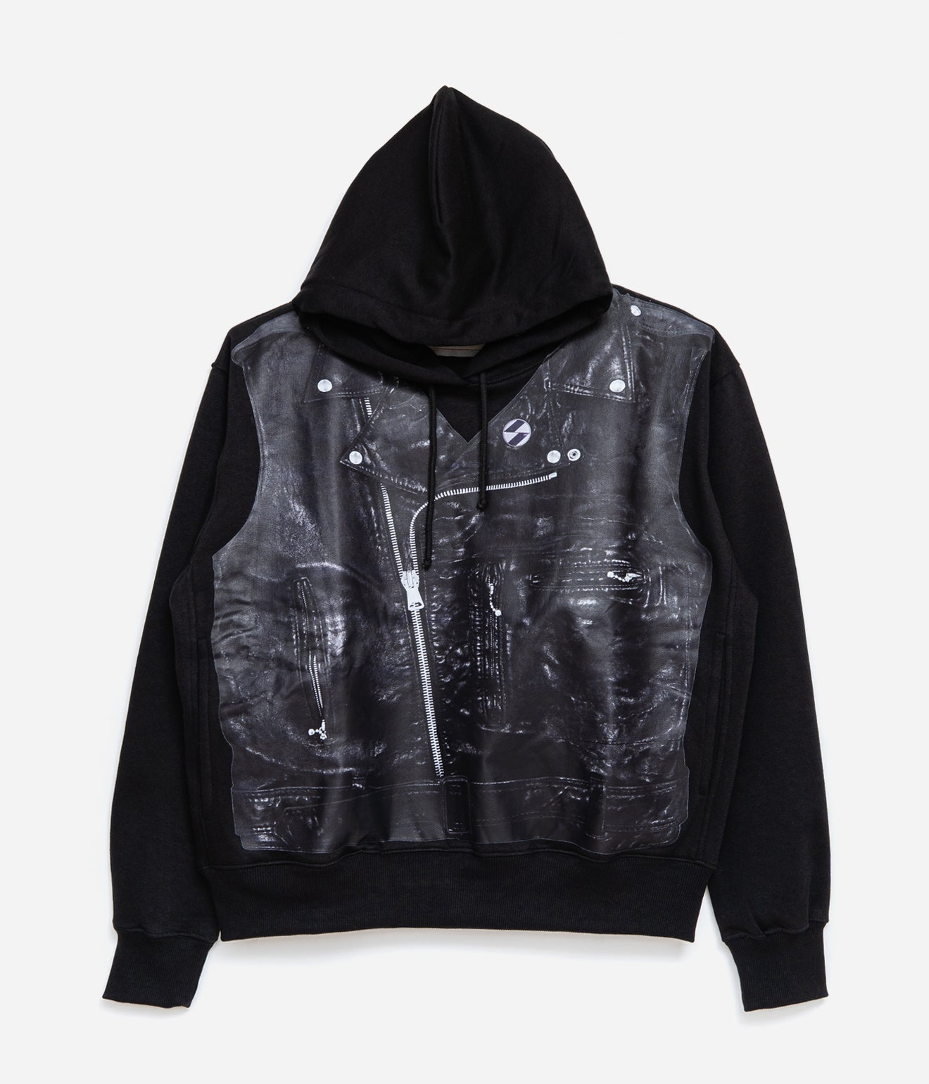 THE SALVAGES "MOTO REAL LIES OS HOODIE" BLACK - WEAREALLANIMALS