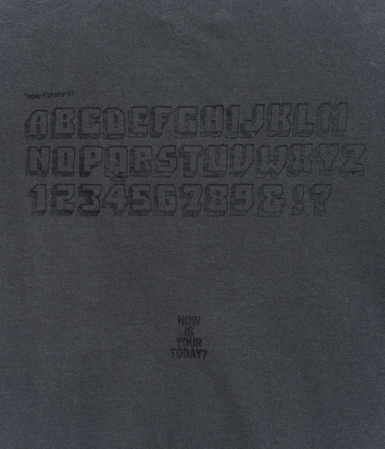 TODAY edition "TODAY ALPHABET 02 SS Tee" CHARCOAL - WEAREALLANIMALS