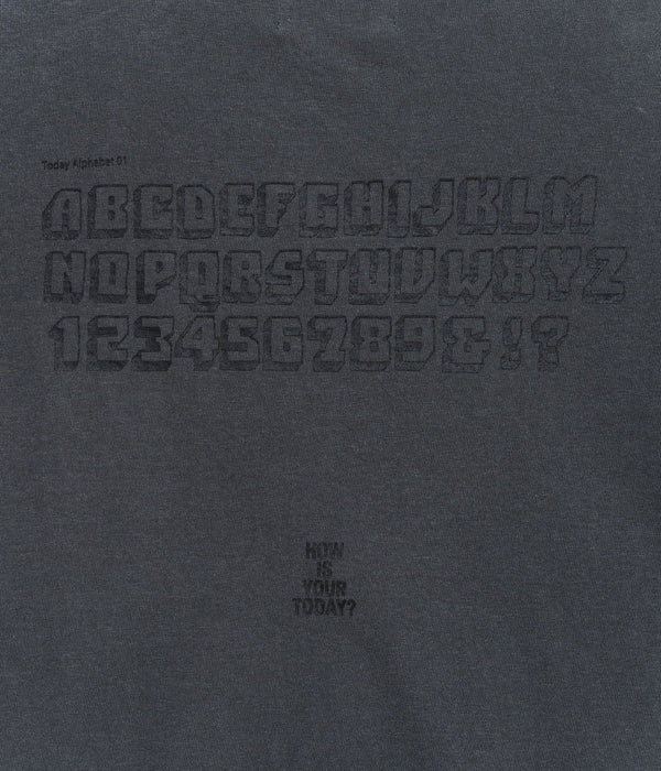 TODAY edition "TODAY ALPHABET 02 SS Tee" CHARCOAL - WEAREALLANIMALS