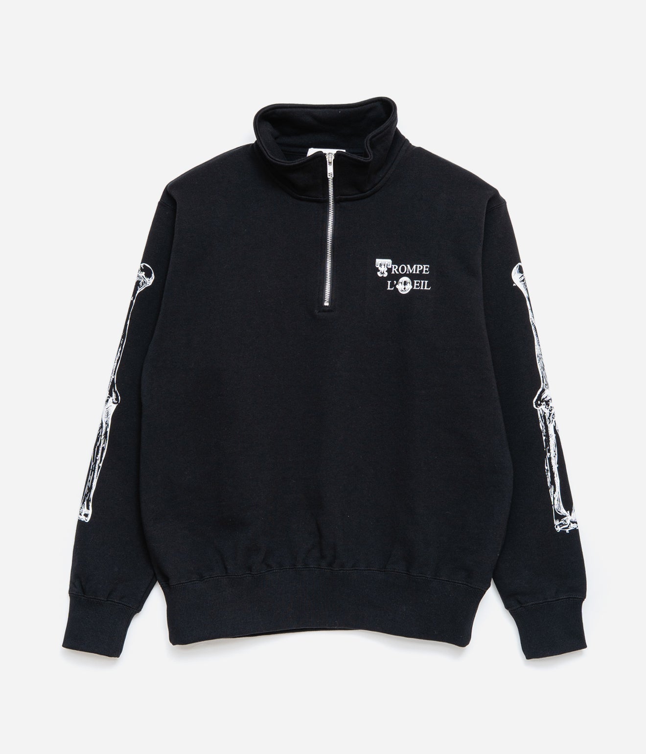 TODAY edition "TROMPE L'OEIL Zip Sweat" BLACK - WEAREALLANIMALS