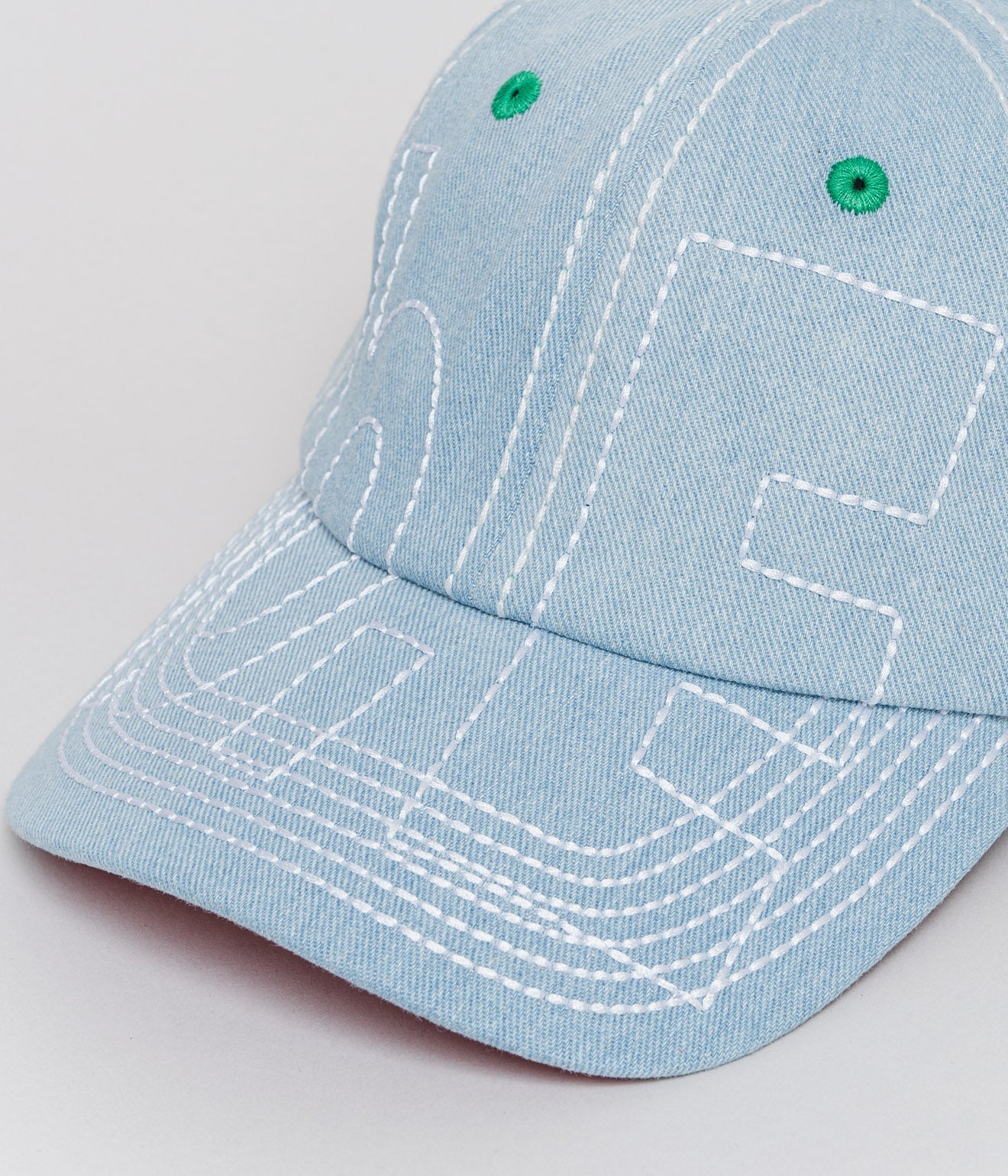 b.Eautiful "Vapor 6 Panel Hat" Light Denim / White - WEAREALLANIMALS