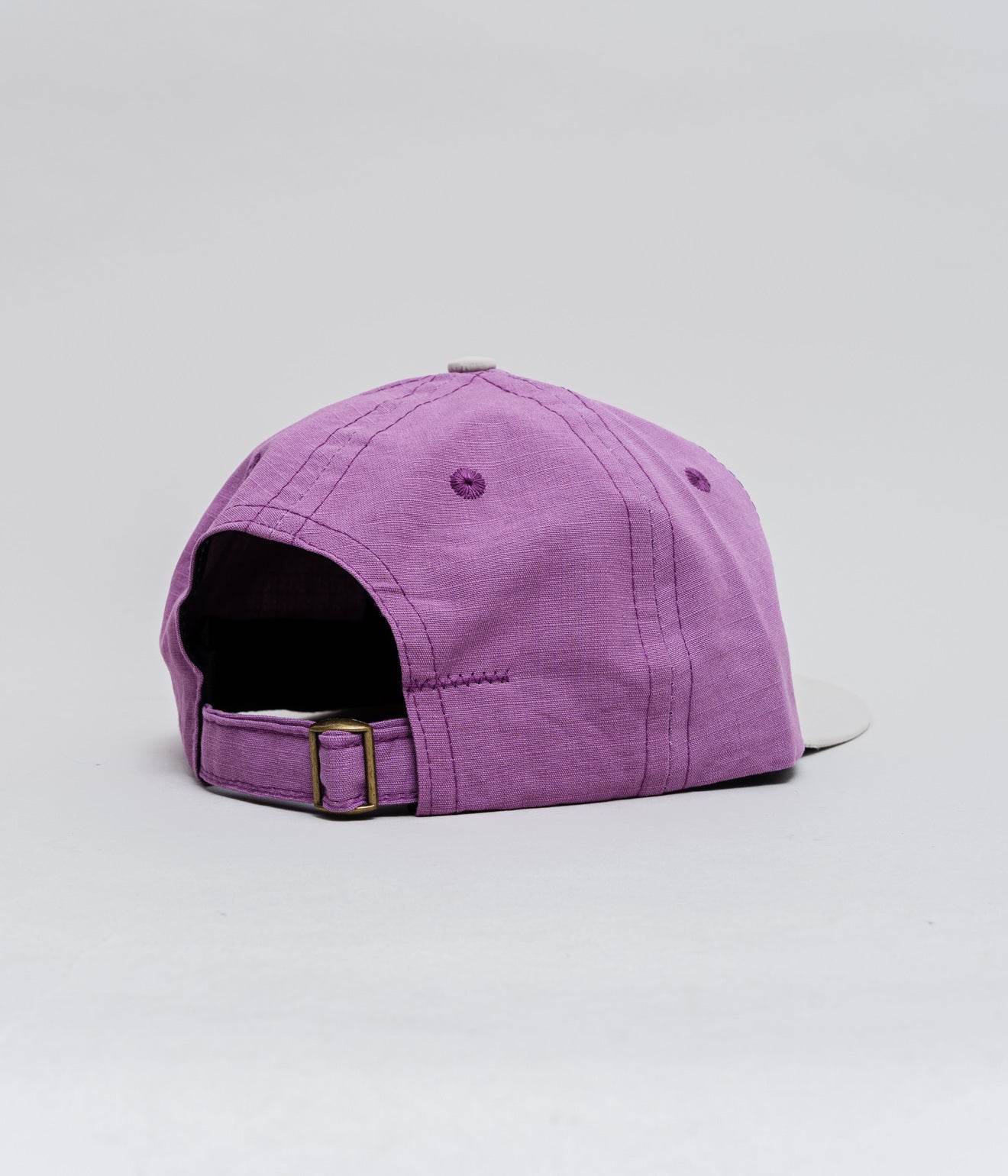 LITE YEAR "2-Tone Cotton Ripstop/Nylon 6 Panel Cap" Mauve and Creme - WEAREALLANIMALS