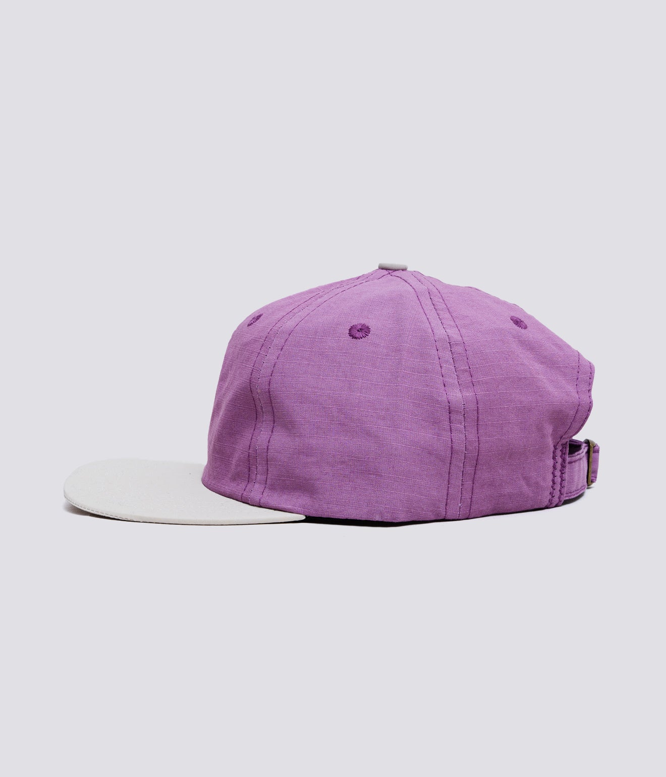 LITE YEAR "2-Tone Cotton Ripstop/Nylon 6 Panel Cap" Mauve and Creme - WEAREALLANIMALS