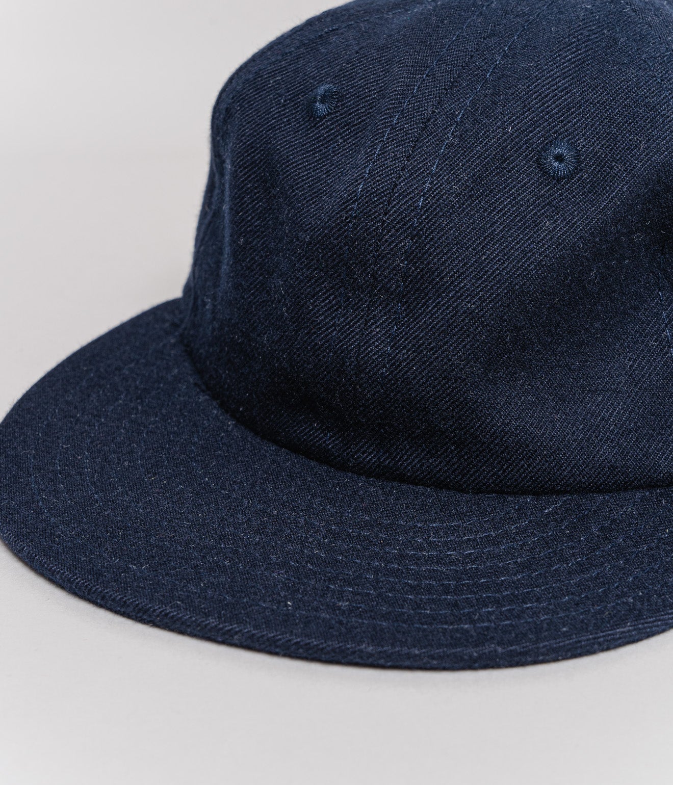 LITE YEAR "6 Panel Cap Yarn Dyed Serge W/ Soft Visor" Navy - WEAREALLANIMALS