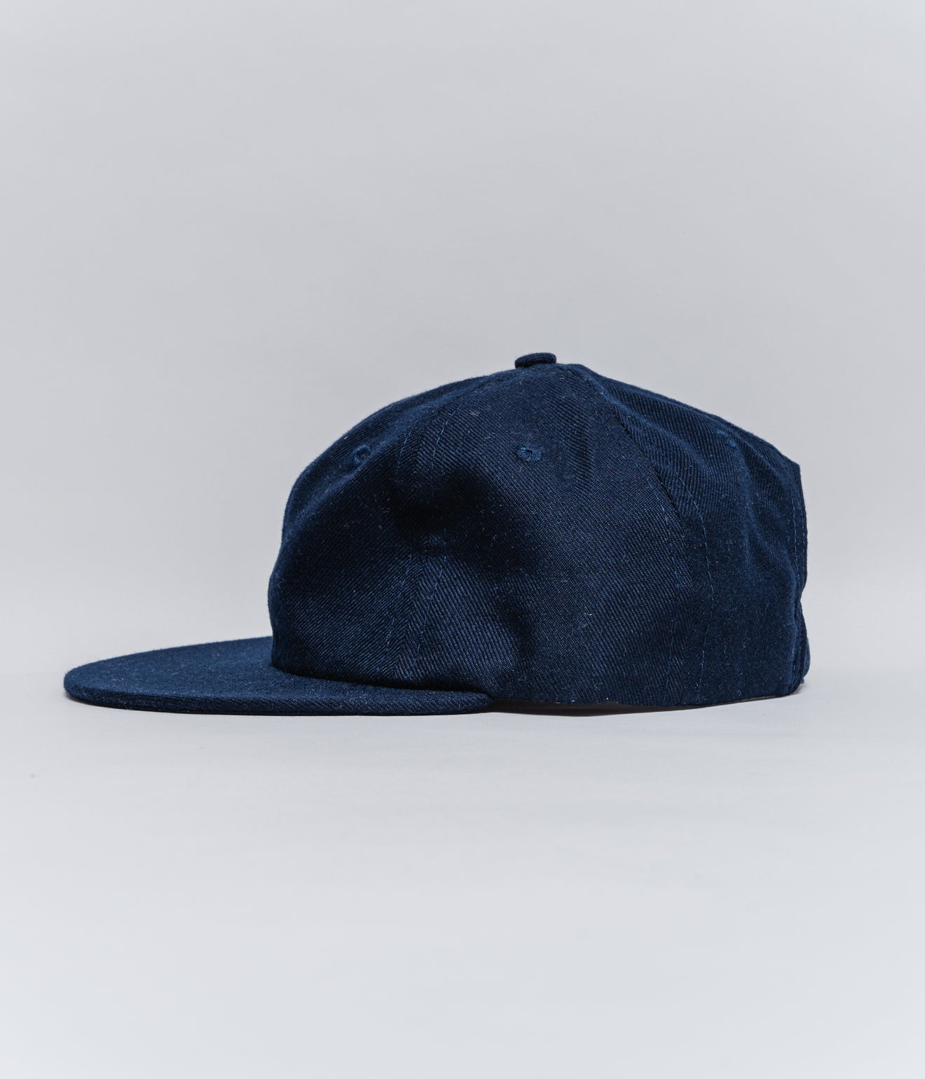 LITE YEAR "6 Panel Cap Yarn Dyed Serge W/ Soft Visor" Navy - WEAREALLANIMALS