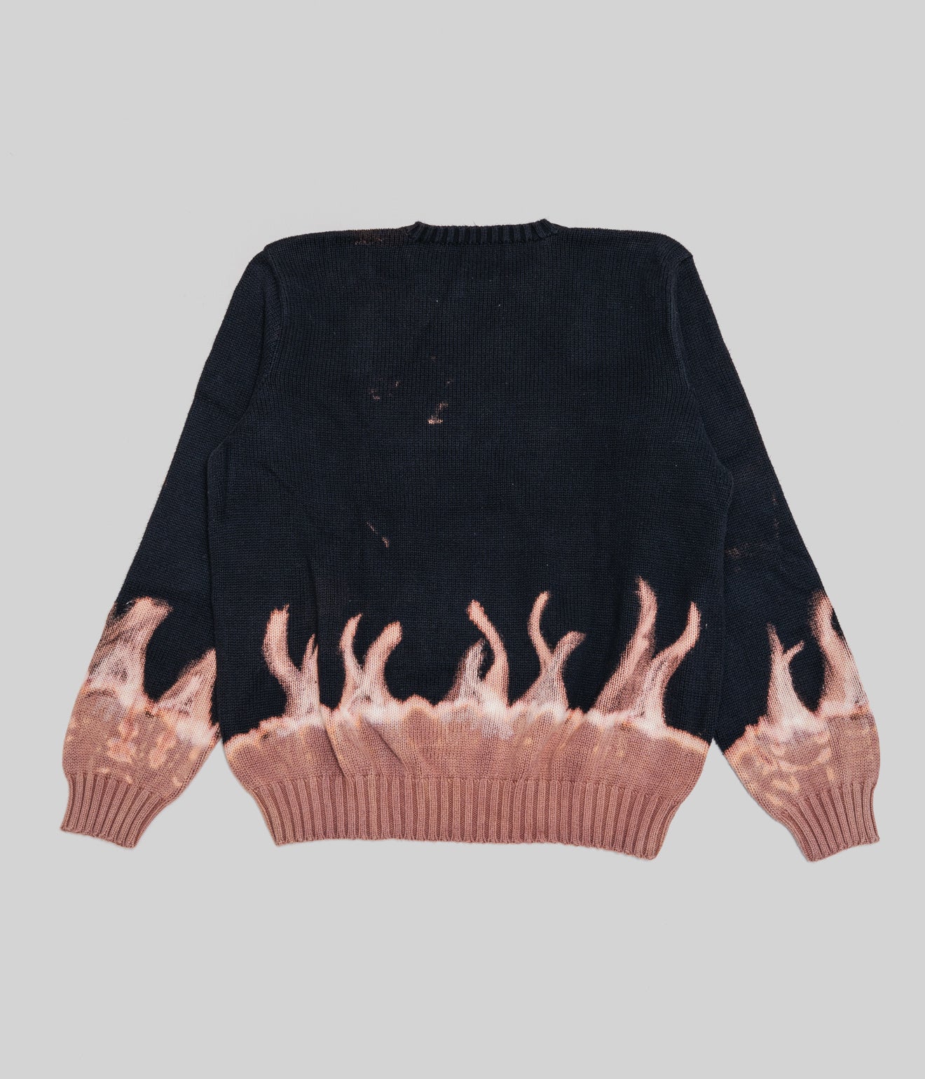 r "Tie-dye cotton sweater fire pattern" Black 2 - WEAREALLANIMALS
