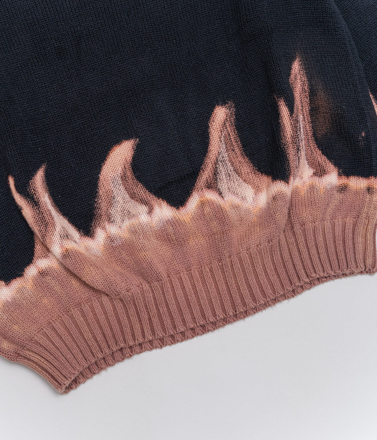 r "Tie-dye cotton sweater fire pattern" Black 2 - WEAREALLANIMALS