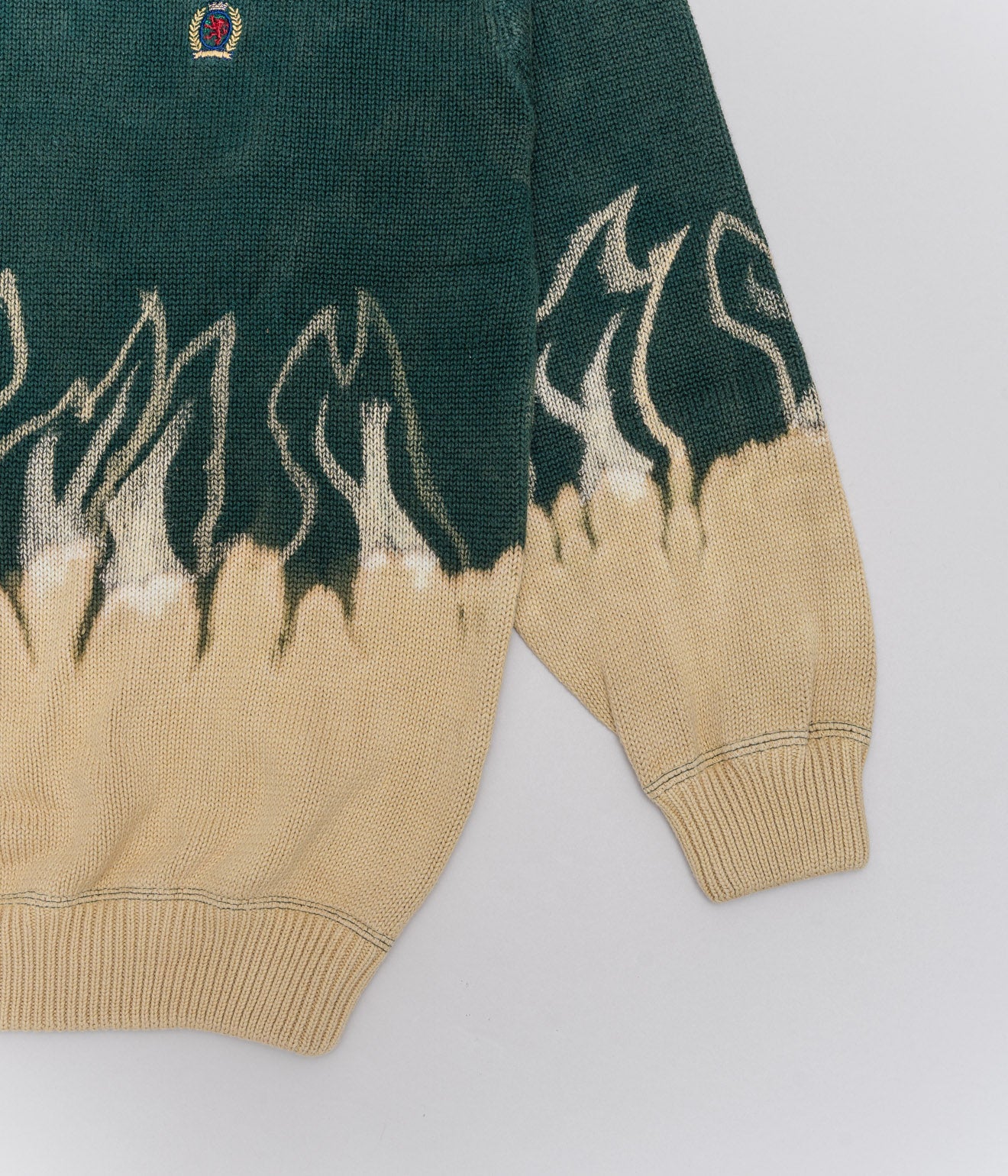 r "Tie-dye cotton sweater fire pattern" Green - WEAREALLANIMALS