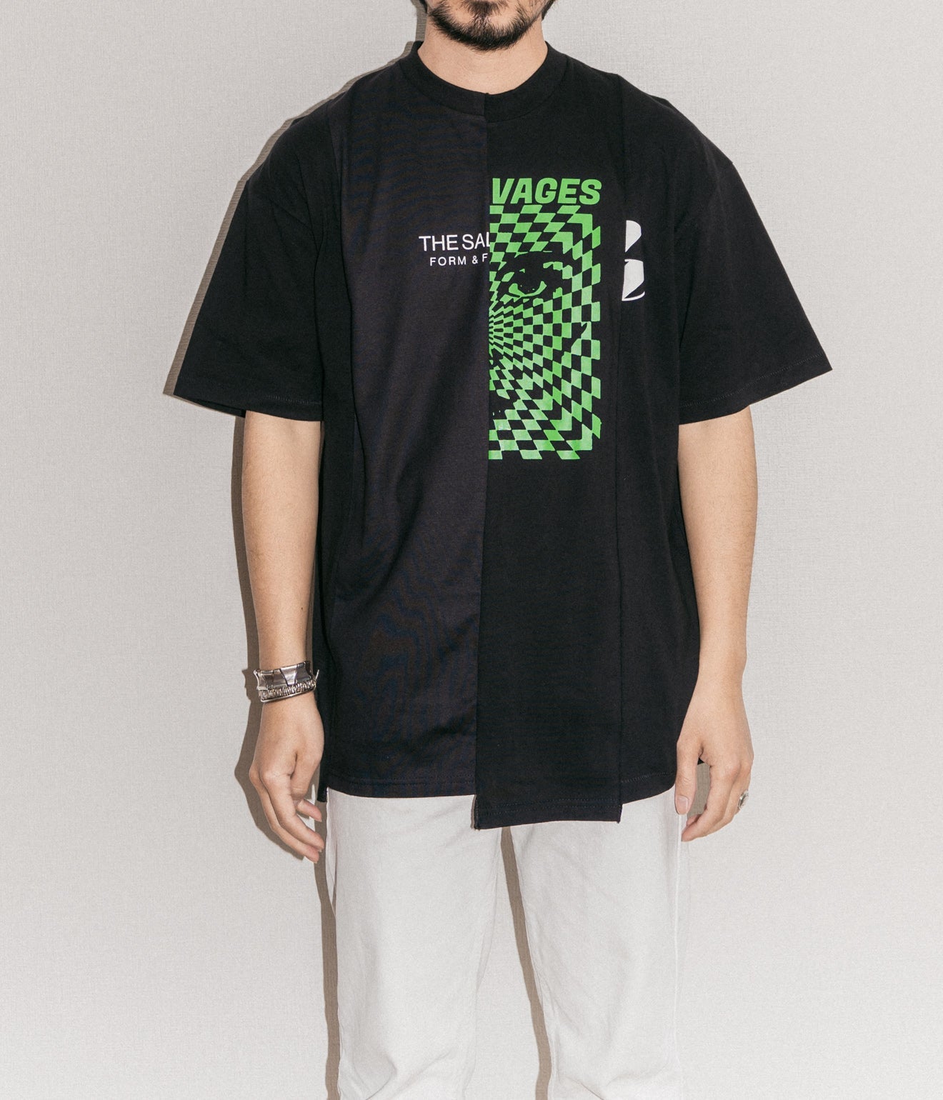 THE SALVAGES "SS23 RECONSTRUCTED T-SHIRT" Black - WEAREALLANIMALS