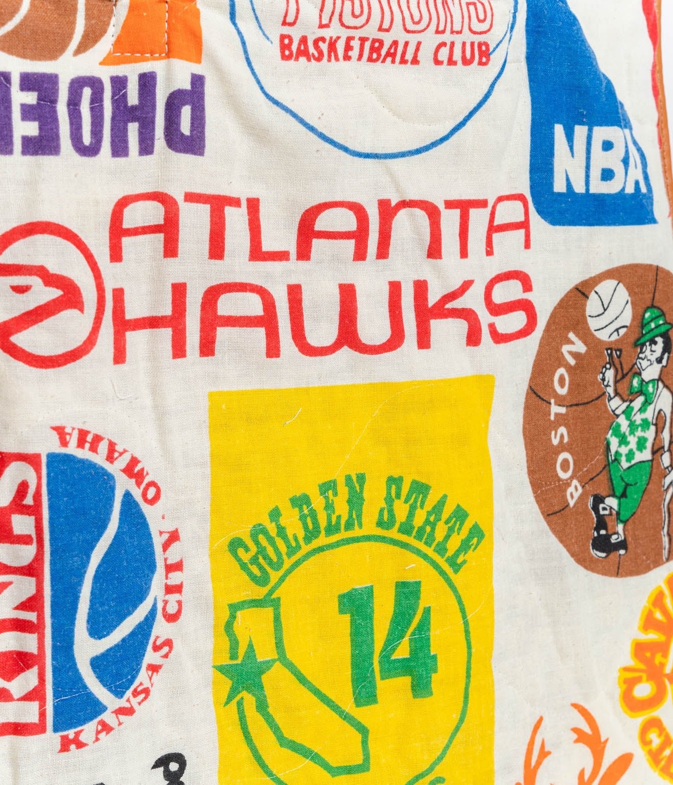 WEAREALLANIMALS UPCYCLE ”Piping Flat Tote -70’s NBA Fabric-" #7 - WEAREALLANIMALS